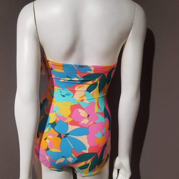 Anne Cole Plumeria Twist-Front One-Piece Size 6 - Picture 4 of 9